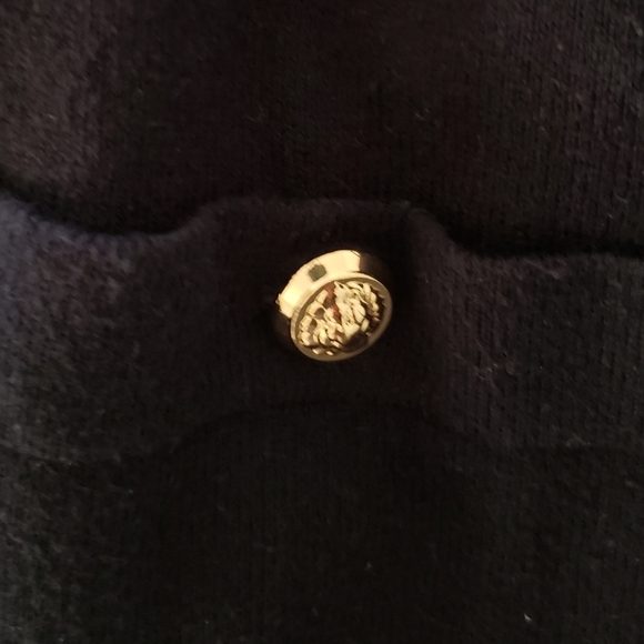 Anne Klein Nautical Navy Blue Cardigan Size S - Picture 2 of 3